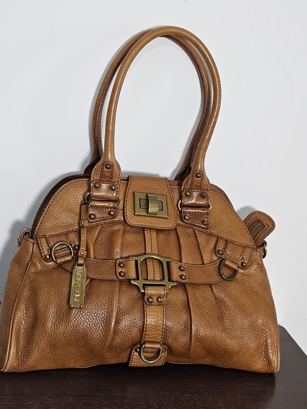 Vintage Lockheart Hobo Leather Bag